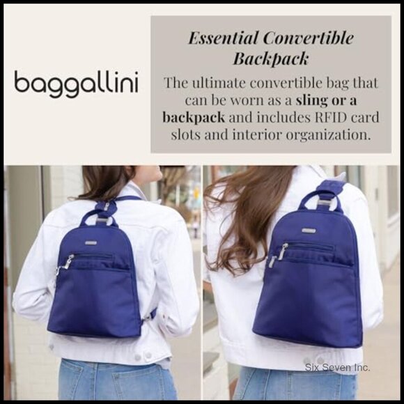 Mini Backpack Purse with RFID Card Holder, Adjustable Shoulder Strap main image 6